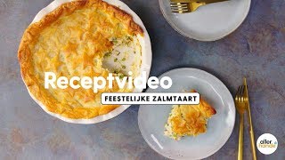 Hartige taart met zalm en tuinerwten  Recept  Allerhande [upl. by Namyl711]