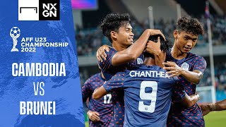 AFF U23 Championship 2022  Cambodia vs Brunei highlights [upl. by Grantley]