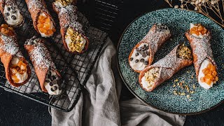 How to make Italian Cannoli  Sicilian Cannoli Recipe  ASMR Cooking [upl. by Ekoorb]