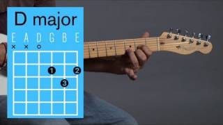 How to Play a D Major Open Chord  Guitar Lessons [upl. by Esmond]