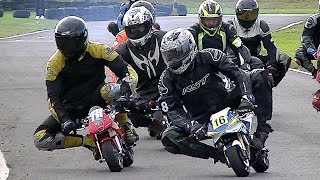 GIANTS racing motorcycles in AMAZING RACE Cool FAB Minibike Champs 2018 Rd 8 Tattershall [upl. by Htrap]