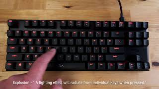 Kingston HyperX Alloy FPS Pro Keyboard  LED Lighting Modes [upl. by Soraya]