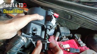 Replace Diesel Fuel Filter  Ford 14 TDCi  Figo Fiesta Focus  Daily Hands [upl. by Ishmael]