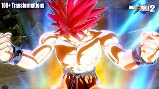 DBXV2 Cac 100 Epic Transformations Compilation wAdditional Forms  Dragon Ball Xenovere 2 Mods [upl. by Oflunra]