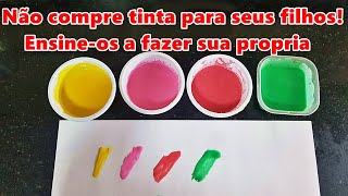 TINTA CASEIRA PARA CRIANÇAS COM 2 INGREDIENTES [upl. by Arracot]