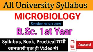 BSc 1st year Microbiology Syllabus MGKVP Microbiology Bsc 1st year syllabus  MGKVP SYLLABUS 2020 [upl. by Adnolrehs]