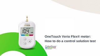 OneTouch Verio Flex® meter How to do a control solution test [upl. by Aimar]