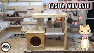 Como hacer una casita con rascador para gato [upl. by Monk]