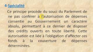 finances publiques S4 quot les principes budgétaires quot [upl. by Airdnas]