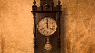 OLD Grandfathers Clock SLOW with sound version 3 [upl. by Ijok]