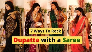 ❤️GORGEOUS Dupatta Styles With SAREE Dupatta Draping Styles You MUST Try gulzBeauty [upl. by Shugart]