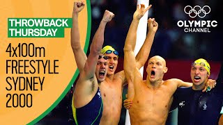 The Epic Mens 4x100m Freestyle Swimming Race  Sydney 2000 Replays  Throwback Thursday [upl. by Stedt]