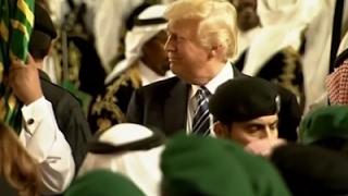 Trump Welcomed with Sword Dance at Saudi Palace [upl. by Reyam966]