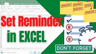 HOW TO SET REMINDER IN EXCEL [upl. by Munford821]