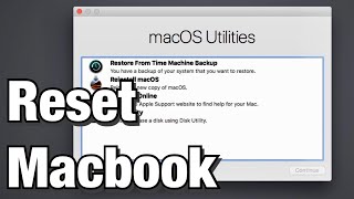 How to Reset a Macbook Air to Factory Settings [upl. by Schlenger]