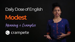 DailyDose English  Modest Meaning  Verbal Lesson [upl. by Emalia]