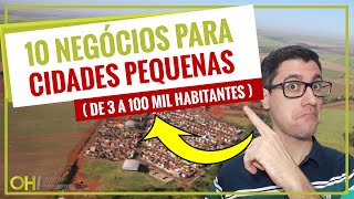 10 NEGÓCIOS PARA CIDADES PEQUENAS DE 3 A 100 MIL HABITANTES  EMPREENDA NEGÓCIOS LUCRATIVOS [upl. by Enenej]