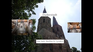 Duderstadt D  Glocken der röm kath Basilika St Cyriakus Geläutepräsentation Turmaufnahme [upl. by Rochella]