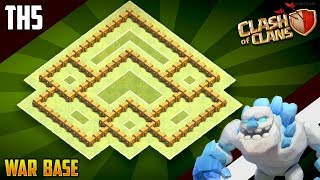 NEW INSANE TH5 WARTROPHY Base 2018 COC Town Hall 5 TH5 War Base Design  Clash of Clans [upl. by Wester]