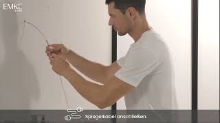 EMKE LED Badezimmer Spiegel Installationsanleitung [upl. by Mehcanem839]