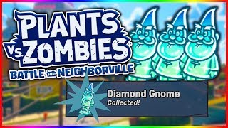 ALL DIAMOND GNOMES  Town Center  Plants vs Zombies Battle For Neighborville [upl. by Niraa629]