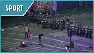 Violent scenes after River Plate beat Boca Juniors in Copa Libertadores final [upl. by Aubree79]