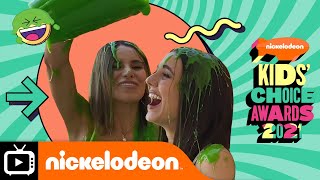 Top 10 Celebrity Slime Moments at the Kids’ Choice Awards 💚 Nickelodeon UK [upl. by Ennirok]