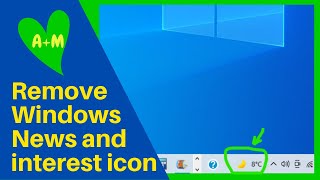 How to remove Windows 10 news and interest icon from taskbar [upl. by Aniraz923]