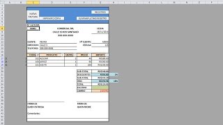 Como hacer una factura automática con macros en Excel Parte 1 [upl. by Sarina]