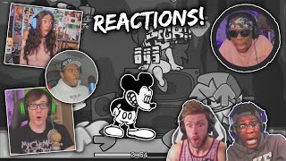 Youtubers React To Friday Night Funkin VS Mickey Mouse [upl. by Brill]