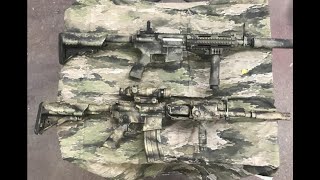 ATACS IX Camo rifle painting tutorial [upl. by Eninotna]