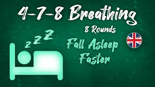 Guided 478 breathing  easy breathing technique to fall asleep quickly  8 rounds [upl. by Atinhoj]