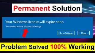 Your Windows license will expire soon  Problem Solved on windows 10 2025 [upl. by Ylrae]