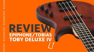 EpiphoneTobias Toby Deluxe IV Blindfolded Bass Review [upl. by Loar351]