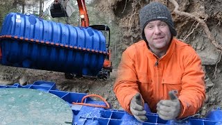 Underground POTABLE WATER STORAGE TANKS  Our Off Grid Water System [upl. by Tabitha]