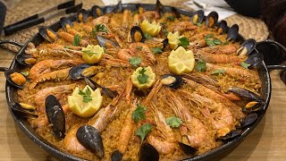 Authentic Spanish Seafood Paella Recipe  Helina Sanchez [upl. by Ayres621]