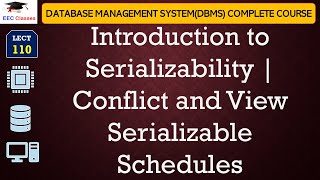 L110 Introduction to Serializability  Conflict and View Serializable Schedules in DatabaseDBMS [upl. by Nameerf]