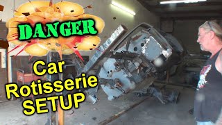 How To  Use a Car Rotisserie  Do It Yourself Automotive Restoration [upl. by Manvel]