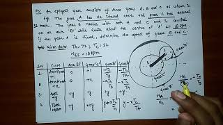 EPICYCLIC and SUN AND PLANET GEAR TRAIN PROBLEM4 [upl. by Nyleda]