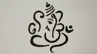 How to Draw GANESH CHATURTHI Special Easy Drawing for beginners  Ganpati Drawing [upl. by Enirac547]