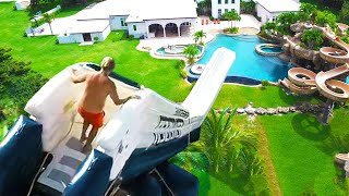 Top 10 CRAZIEST Backyard Waterslides IN THE WORLD [upl. by Aikam]