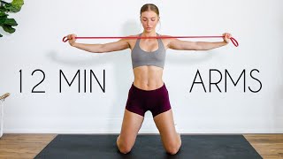 12 min UPPER BODY RESISTANCE BAND Workout At Home [upl. by Ajar]