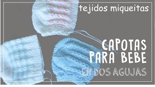 Tutorial para tejer capota para bebé [upl. by Kcin]