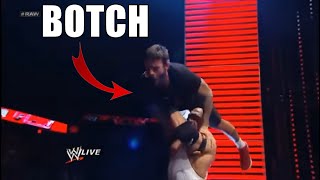 Ryback Gorilla presses CM Punk through a table BOTCH [upl. by Pruchno]