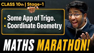 Class 10th Maths Maha Marathon  Some App of Trigonometry amp Coord Geometry 🔥  Shobhit Nirwan [upl. by Loise]