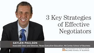 3 Key Strategies of Effective Negotiators [upl. by Allesor680]