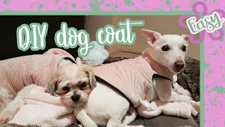 30 Minute easy DIY dog coat  Free pattern 2020 HOW to sew a DOG coat [upl. by Dnumsed]