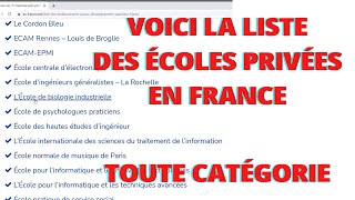 CAMPUS FRANCE 🇫🇷 LISTE DE TOUS LES ÉTABLISSEMENTS SUPÉRIEURS PRIVÉS EN FRANCEDETAIL EXPLICATION [upl. by Kippie]