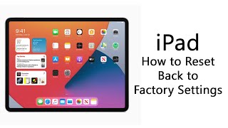 How to Reset the iPad Back to Factory Settings  iPad Pro  iOS 14  Updated 2020  h2techvideos [upl. by Romney]