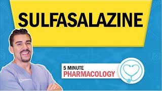 Pharmacology  Sulfasalazine nursing RN PN NCLEX [upl. by Schreib]